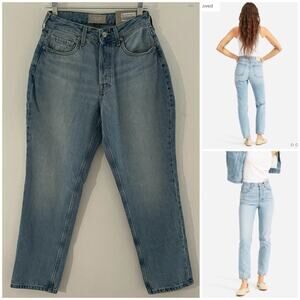 Everlane The Curvy '90s Cheeky Straight Jean Organic Cotton Blue Size 28 NEW